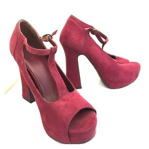 Forever 21 Burgundy Heels